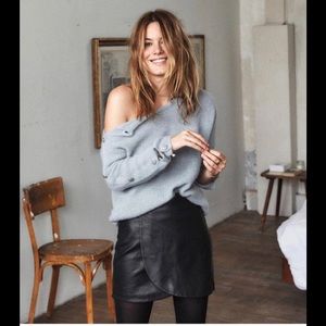 Sezane leather skirt Size 40.